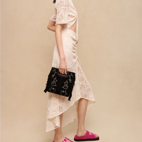 Maje Ridora Crochet Cut Out Dress SZ 42 NWT - Picture 3 of 6